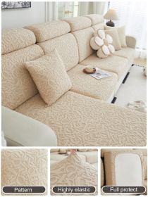 1 Pc Sofa Cover, All Inclusive, All Season Universal Seat Cushion, Anti Cat Scratch Sofa Cover (Color: Khaki, size: 2-person seat)