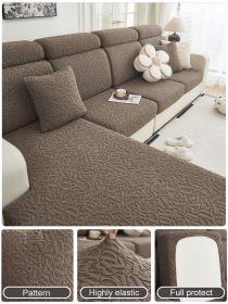 1 Pc Sofa Cover, All Inclusive, All Season Universal Seat Cushion, Anti Cat Scratch Sofa Cover (Color: Brown, size: Single seat)