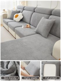 1 pc Sofa cover new simple modern universal all inclusive elastic anti slip thick sofa cushion all year round universal (Color: Dark Gray, size: Sofa back cover)