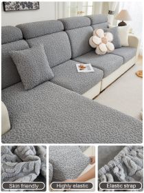 1 Pc Sofa Cover, All Inclusive Set, All Season Universal Backrest Cushion, Anti Cat Scratch Elastic (Color: Dark Gray, size: Sofa head cover)