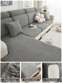 1 Pc Sofa Cover, All Inclusive, All Season Universal Seat Cushion, Anti Cat Scratch Sofa Cover (Color: Dark Gray, size: 3-seater seat)