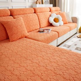 1 PC Sunflower Anti Slip Skirt Edge All Inclusive Sofa Hat Sofa Cover Universal Sofa Cover Anti Cat Backrest Towel (Color: Orange, size: L-shaped sofa)