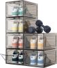 Shoe Storage, 6 Pack Organizer Clear Hard Plastic Shoe Box, Shoe Boxes Clear Plastic Stackable, Boxes with Lids