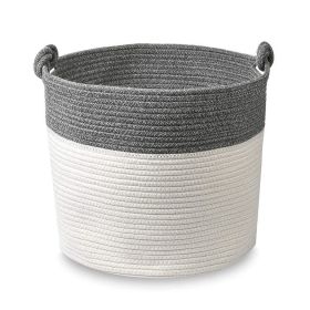 Large Storage Woven Baskets for Organizing Rope Cotton Decorative (Color: As pic show, Type: Style A)