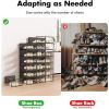 Shoe Storage Box, 15 Pack Clear Plastic Stackable Shoe Organizer for Closet, Interlocking Design Shoe Container Bins