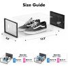 Shoe Storage Box, 15 Pack Clear Plastic Stackable Shoe Organizer for Closet, Interlocking Design Shoe Container Bins