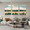 Framed Canvas Wall ArtOil Paintings Impressionism Aesthetic Prints Canvas Paintings for Living Room Bedroom Office Home; 3 Panels