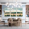 Framed Canvas Wall ArtOil Paintings Impressionism Aesthetic Prints Canvas Paintings for Living Room Bedroom Office Home; 3 Panels