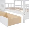 Wooden Twin Size House Bed with 2 Drawers,Kids Bed with Storage Shelf