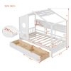 Wooden Twin Size House Bed with 2 Drawers,Kids Bed with Storage Shelf