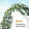 Black Garden Arch Arbors, Trellis for Climbing Plants Outdoor 6-8ft, Two Way Assemble Wedding Decoration Metal Arch