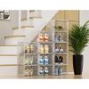 Shoe Storage, 6 Pack Organizer Clear Hard Plastic Shoe Box, Shoe Boxes Clear Plastic Stackable, Boxes with Lids