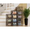 Shoe Storage, 6 Pack Organizer Clear Hard Plastic Shoe Box, Shoe Boxes Clear Plastic Stackable, Boxes with Lids